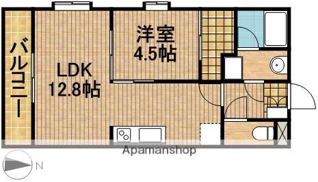 REGINA(1LDK/3階)の間取り写真