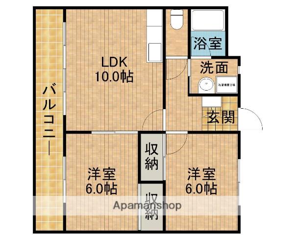 マ・メゾン中島(2LDK/1階)の間取り写真