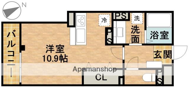 マモリエ(ワンルーム/3階)の間取り写真