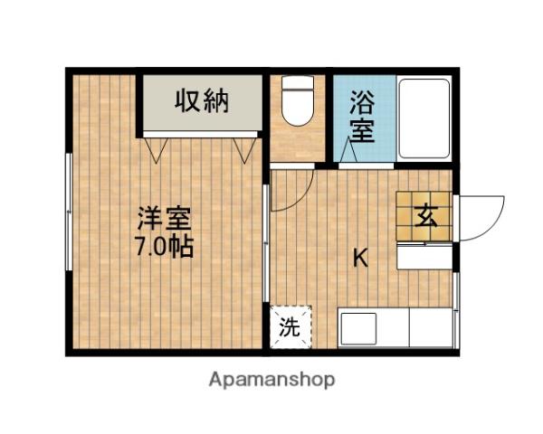 メゾンド焼津Ⅰ(1K/1階)の間取り写真