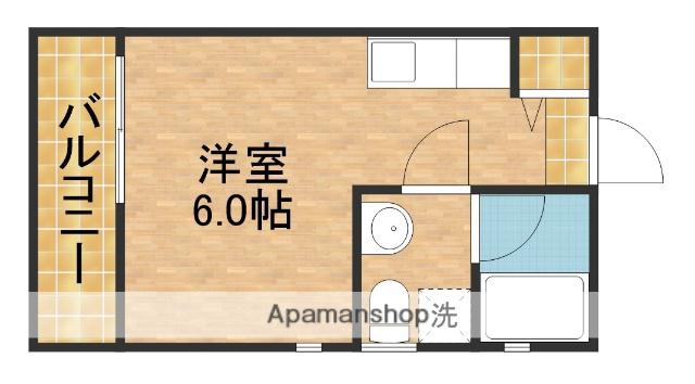 レクリオ池新田(1K/1階)の間取り写真