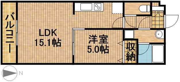 AIUOLA PALAIS(1LDK/3階)の間取り写真