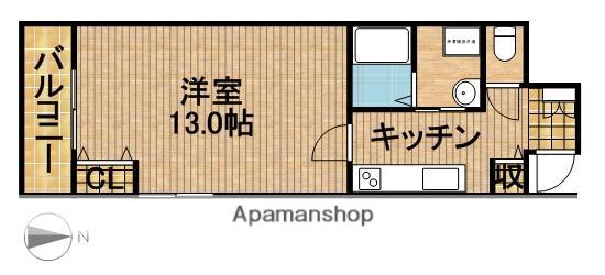 まきの木館 うたり(1K/1階)の間取り写真