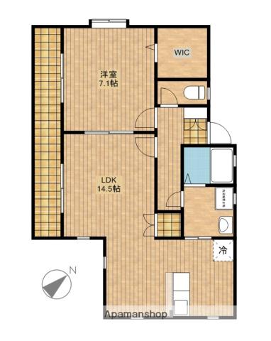ブルーベリー(1LDK/2階)の間取り写真