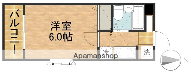 城北ロイドアパートB(1K/2階)の間取り写真