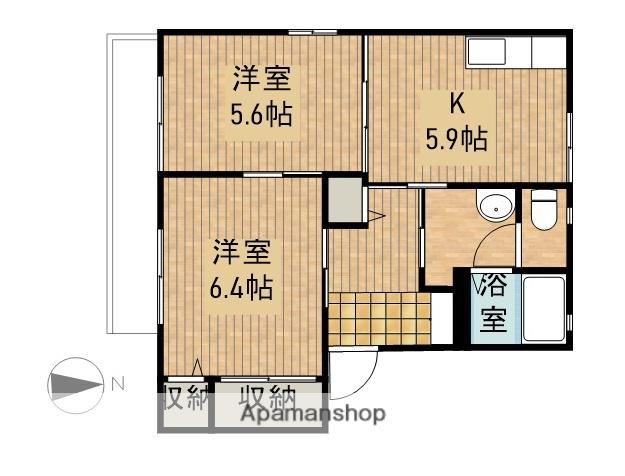 ガーデンハイツB(2K/2階)の間取り写真