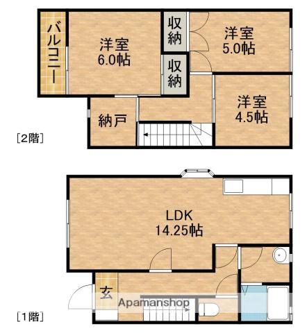 ベルメゾン(3LDK)の間取り写真