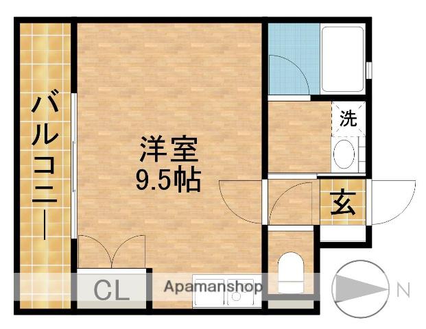 KIBINOSATO(ワンルーム/1階)の間取り写真