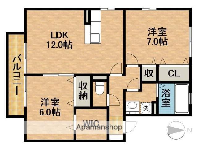 ツイトローネ A(2LDK/2階)の間取り写真