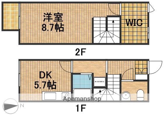 サンモール　Ａ(1DK)の間取り写真