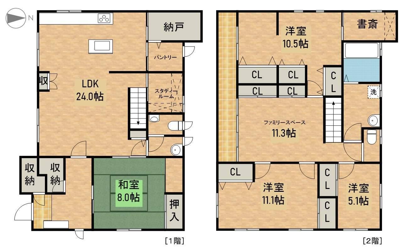 東海道本線 新居町駅 徒歩24分 2階建 築21年(4LDK)の間取り写真