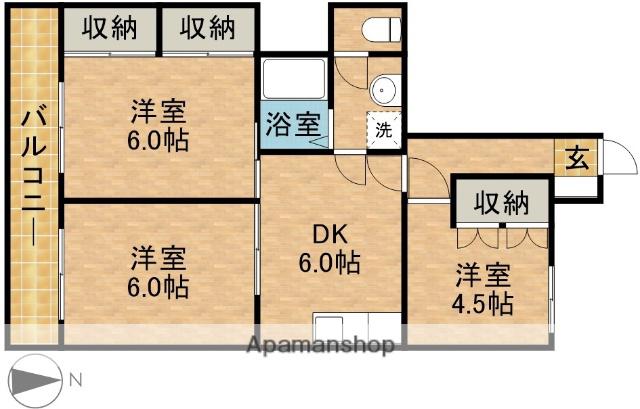 リアライズ浜松(3DK/4階)の間取り写真