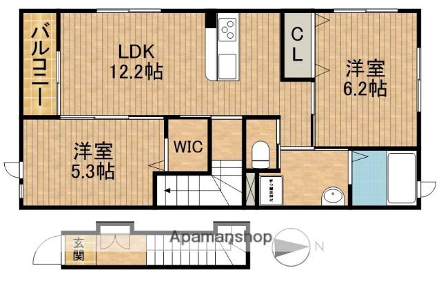 クオーレ(2LDK/2階)の間取り写真