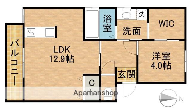 ル・リオン芳川(1LDK/3階)の間取り写真