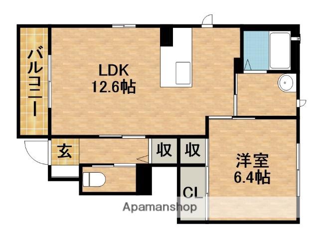 シーズンリバー T.M.M(1LDK/1階)の間取り写真