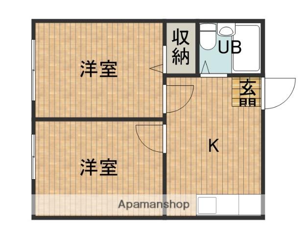 堀内アパートⅡ(2K/2階)の間取り写真