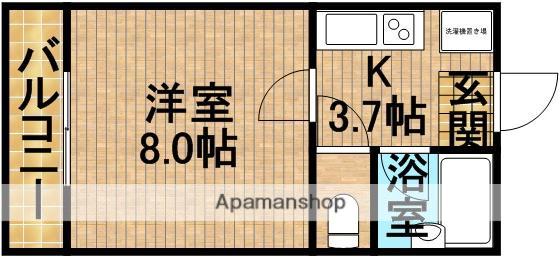 WINGSHALLOW(1K/3階)の間取り写真