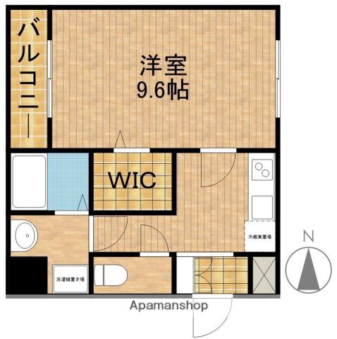 BELLE元浜(1K/4階)の間取り写真