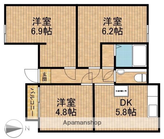 K2 RESIDENZA(3K/4階)の間取り写真