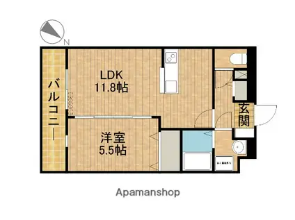 中泉石原マンション(1LDK/1階)の間取り写真