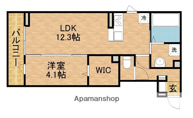 たちばな(1LDK/1階)の間取り写真