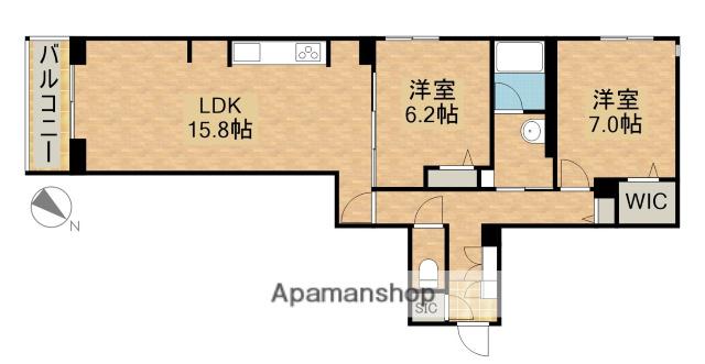 FLEURIA(2LDK/1階)の間取り写真