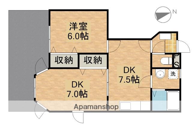 VILLA AMITY D(2DK/1階)の間取り写真