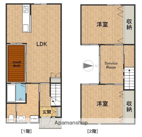 東海道本線 浜松駅 バス乗車時間：11分 阿弥陀南バス停で下車 徒歩2分 2階建 新築(2LDK)の間取り写真