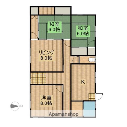 東海道本線 磐田駅 バス乗車時間：32分 平松バス停で下車 徒歩3分 1階建 築53年(4DK)の間取り写真