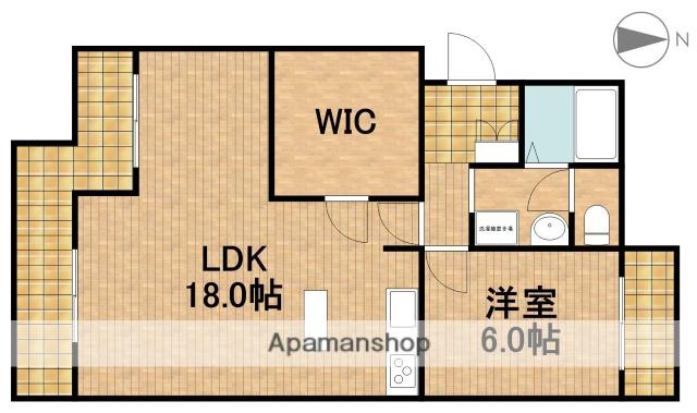 スカイシャトウ城山Ⅰ(1SLDK/4階)の間取り写真