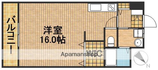ヴィーブル住吉(ワンルーム/3階)の間取り写真