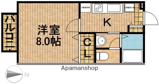 ひくまのハウスA(1K/2階)の間取り写真