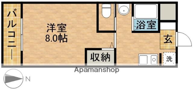 フレッシュタウンスギモト(1K/1階)の間取り写真