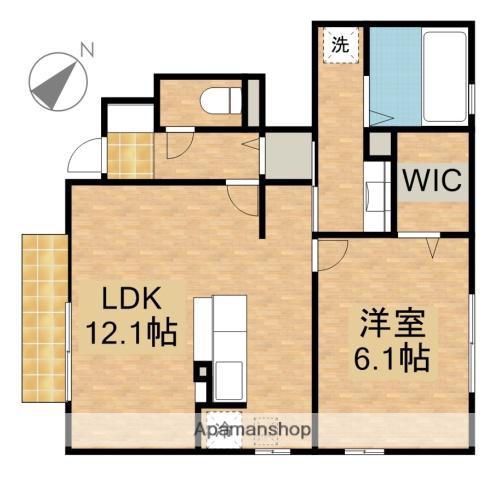 ラ・ルーチェ(1LDK/1階)の間取り写真