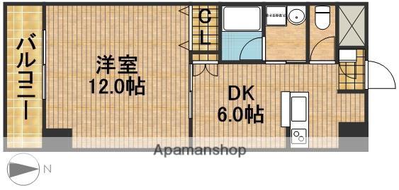 MP Ⅹ番館(1DK/7階)の間取り写真