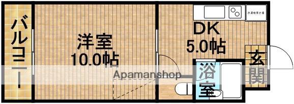 マンションアトランティスⅠ(1DK/2階)の間取り写真