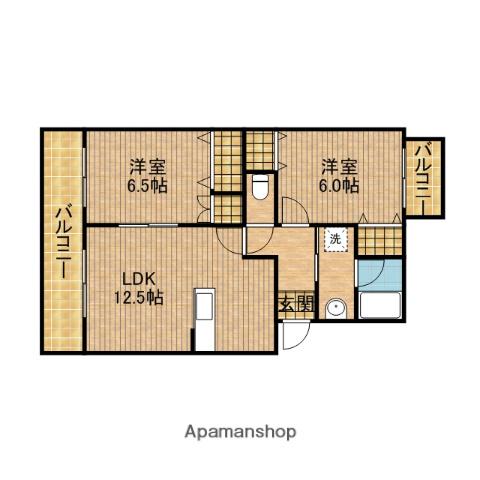アムール高田(2LDK/4階)の間取り写真