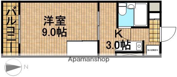 サンビレッジ(1K/1階)の間取り写真