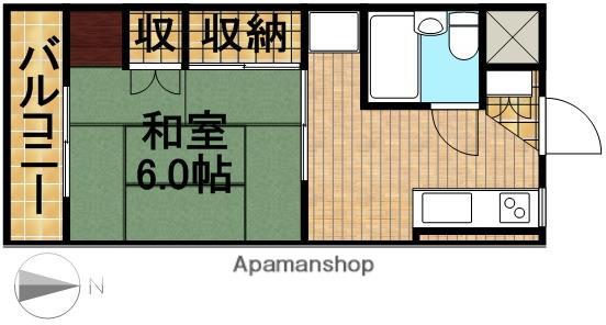 国府台ハイツⅡ(1DK/2階)の間取り写真