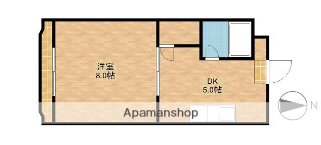 エルドラード(1DK/2階)の間取り写真