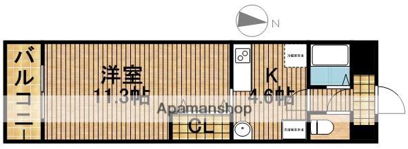 グランメール21(1K/8階)の間取り写真