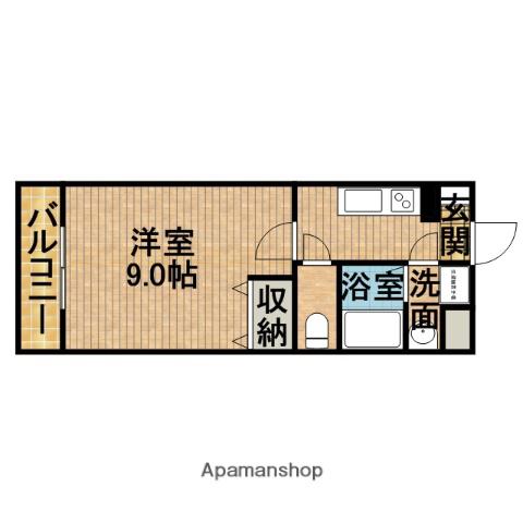 PROCEEDⅡ(1K/3階)の間取り写真