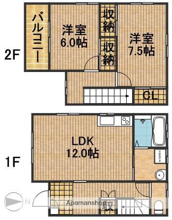 ソルレヴェンテ(2LDK)の間取り写真