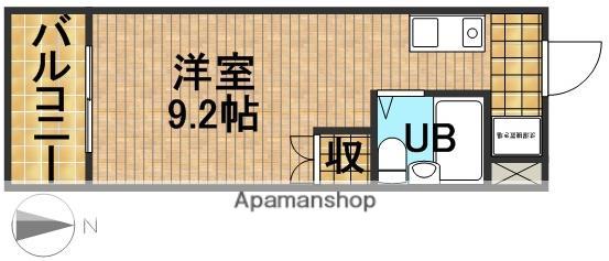 磐田グレイス第3マンション(ワンルーム/3階)の間取り写真