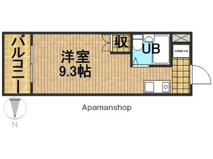 磐田グレイス第3マンション(1K/2階)の間取り写真