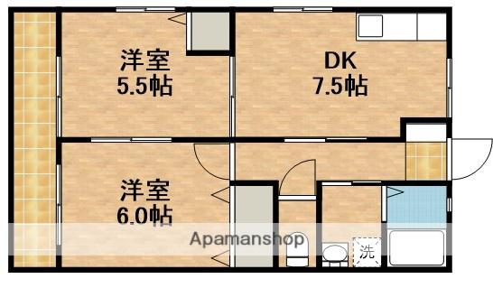 ハイムレトア(2DK/2階)の間取り写真
