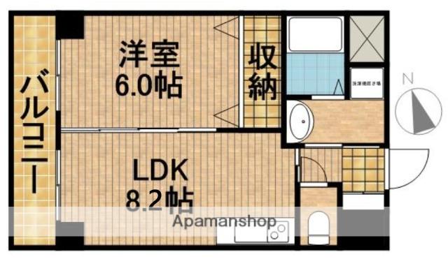 ソルトシティ浜松(1LDK/8階)の間取り写真