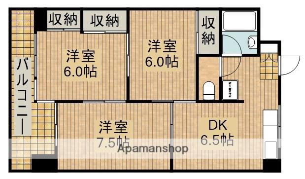 イーストメゾン(3DK/6階)の間取り写真