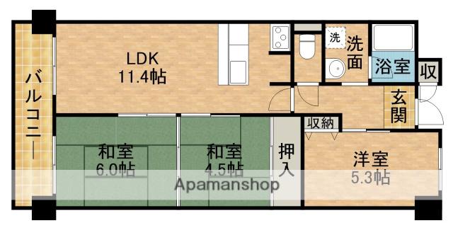 ユニライフ浜松Ⅱ(3LDK/2階)の間取り写真
