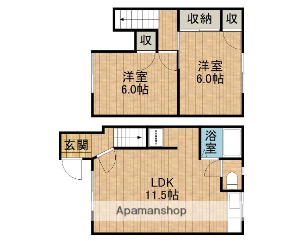 スペースエイト(2LDK)の間取り写真